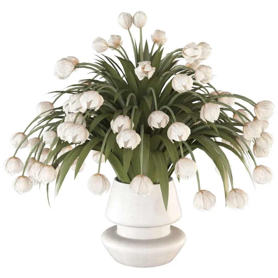 Beouquet of Tulips in Vase Image 1