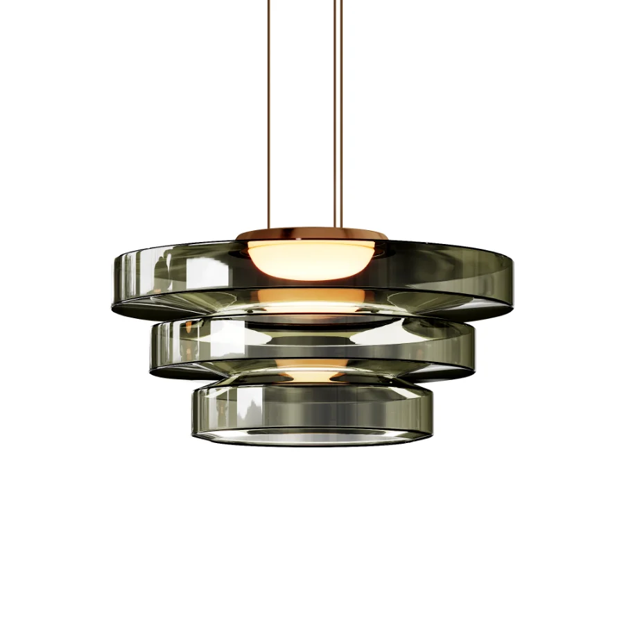 Glass pendant lamp Taonuanshu Image 2