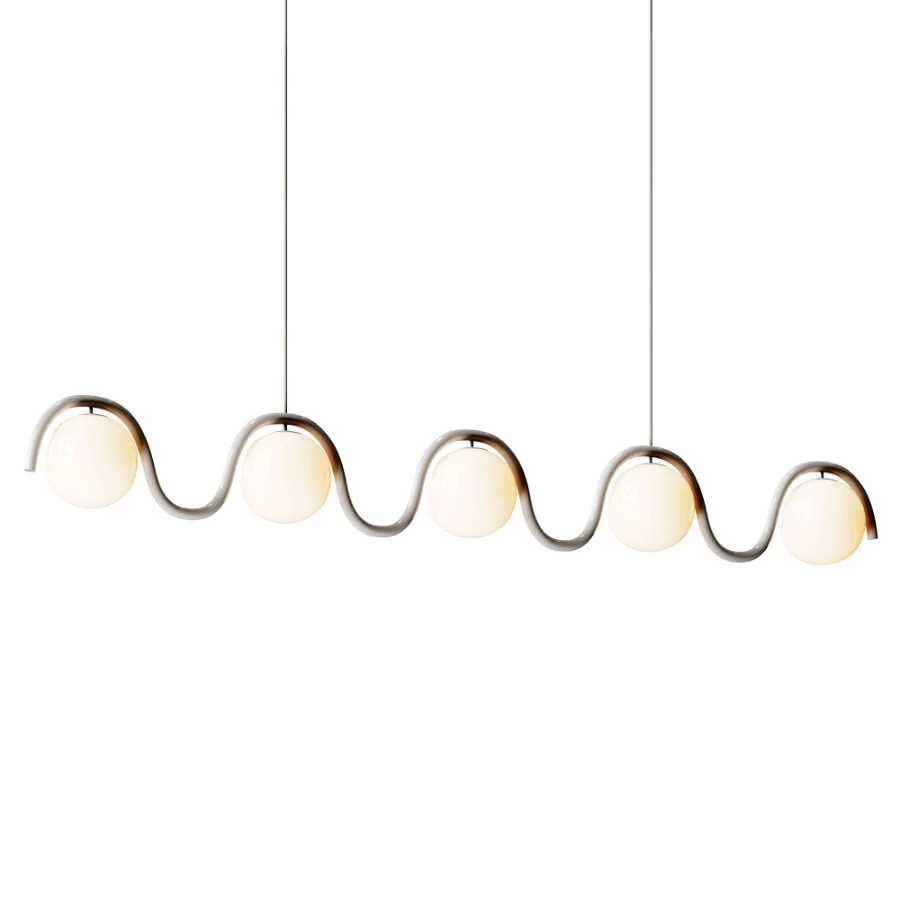 Lenox 5 Globe Linear Chandelier Image 3