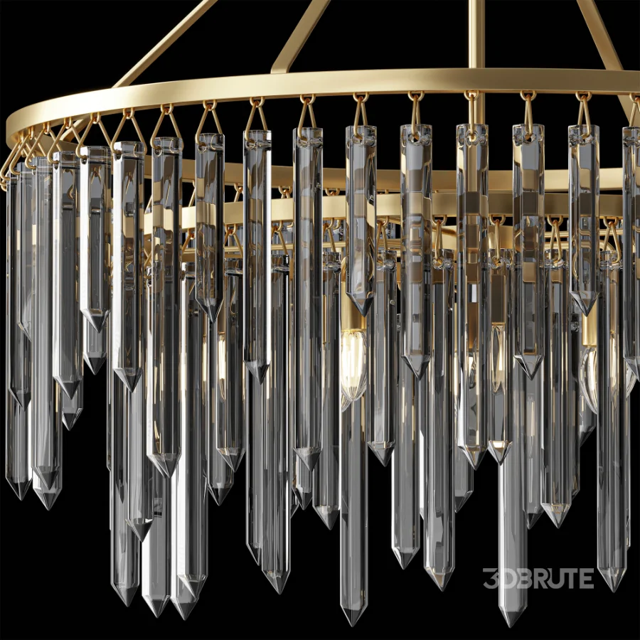 Crystorama Gemma Gold Crystal Chandelier Image 3