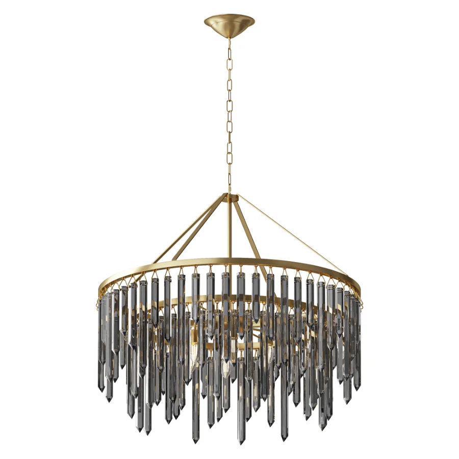 Crystorama Gemma Gold Crystal Chandelier Image 2