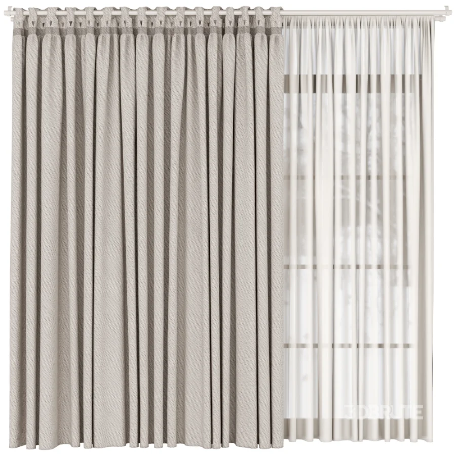 Silk and Cotton Curtain Set 117 Image 1