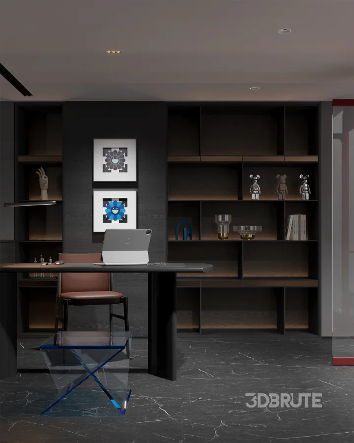 Modern Dark Villa Living Room Image 19