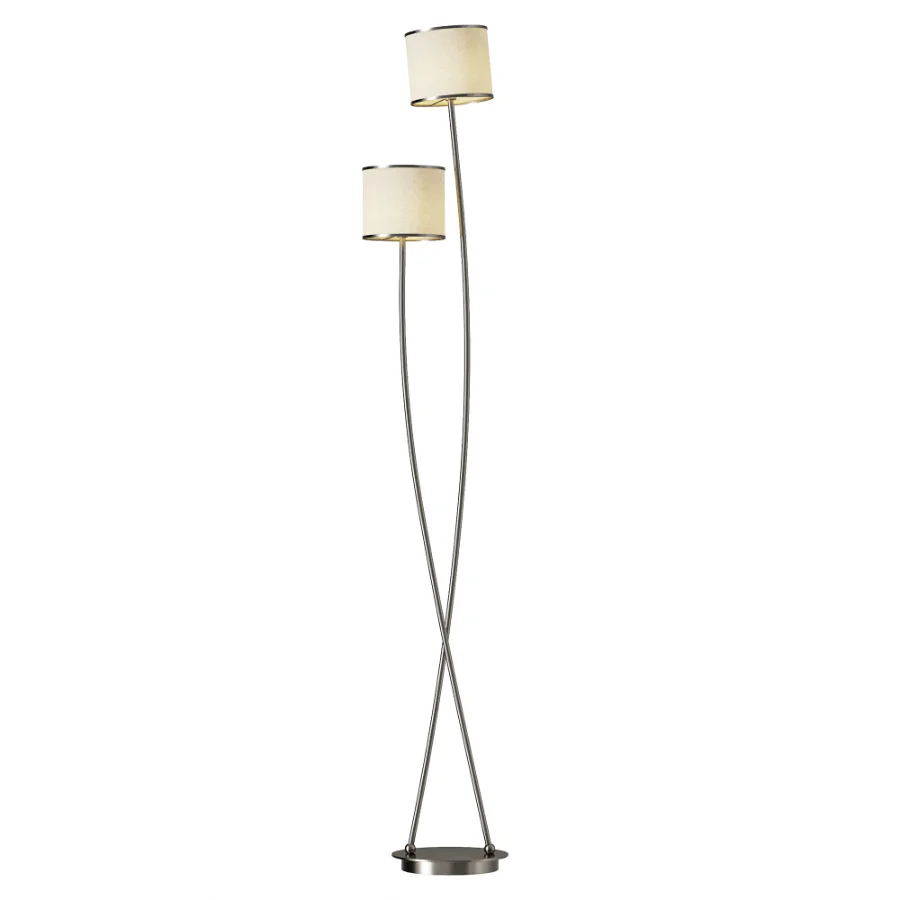 Lucande Juljana 2 Floor Lamp Taupe Image 3