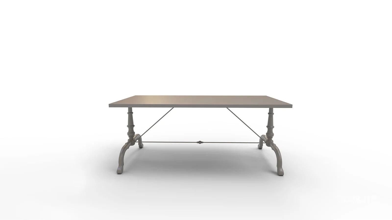 La Coupole Rectangular Iron Bistro Table Image 3