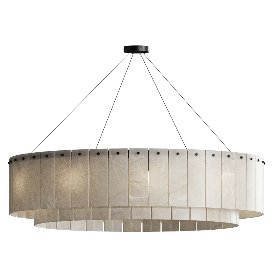 Dantone Polar Circle Alabaster Brass Chandelier 90 cm Image 1