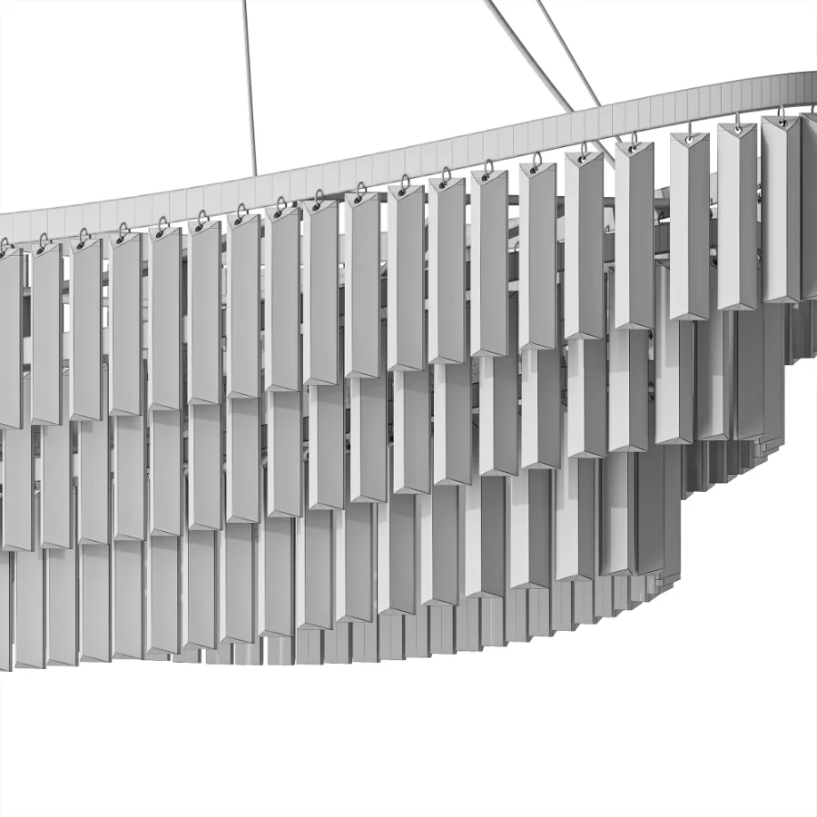 Betu Boat Shaped Linear Crystal Chandelier Image 4