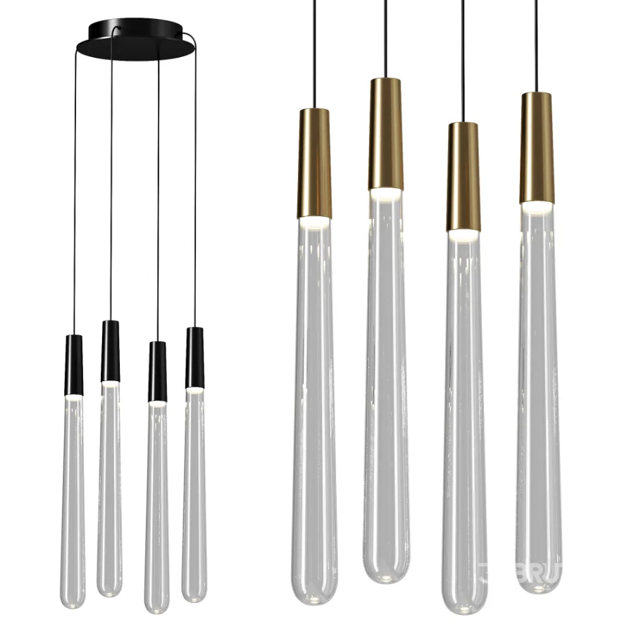 Sean Lavin Pylon Crystal LED Chandelier 4 Light Image 1