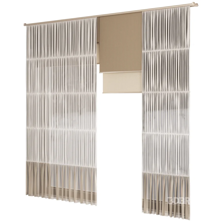 Silk and Cotton Curtain Set 115 Image 2