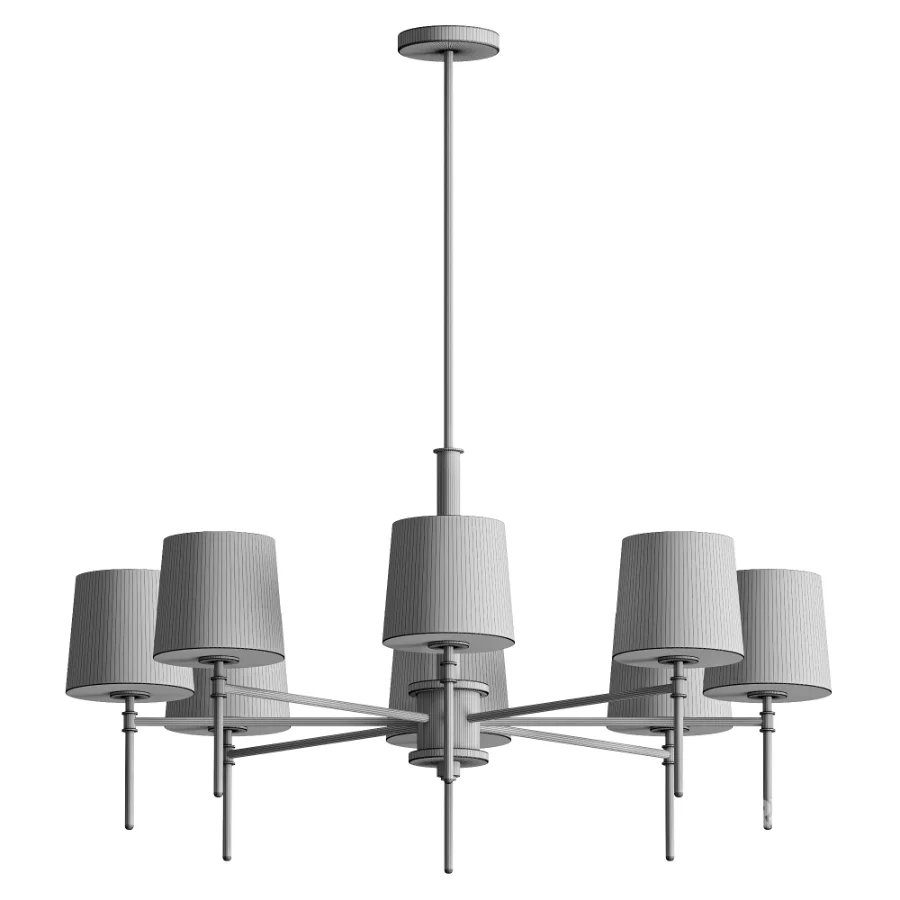 Hinkley Saunders Nickel Linen Chandelier Image 3