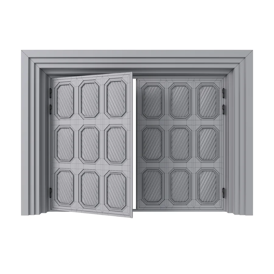 Iron gate with wooden details Image 1