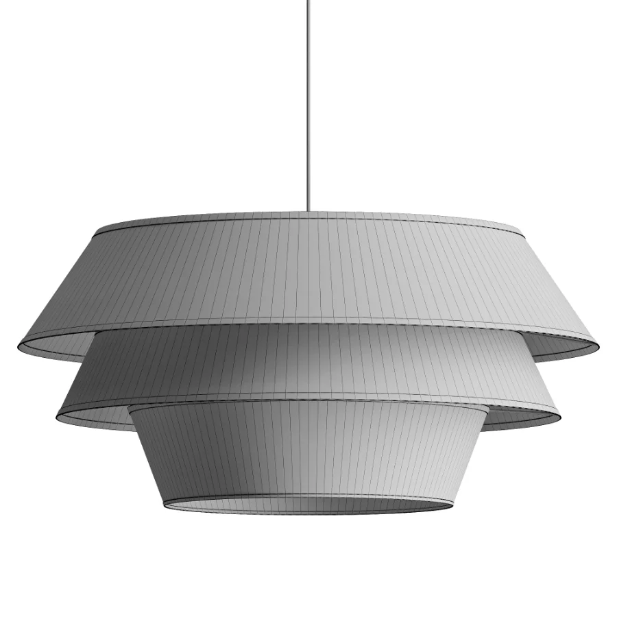 Biosag Tarivon Ivory Fabric Pendant Light Image 3