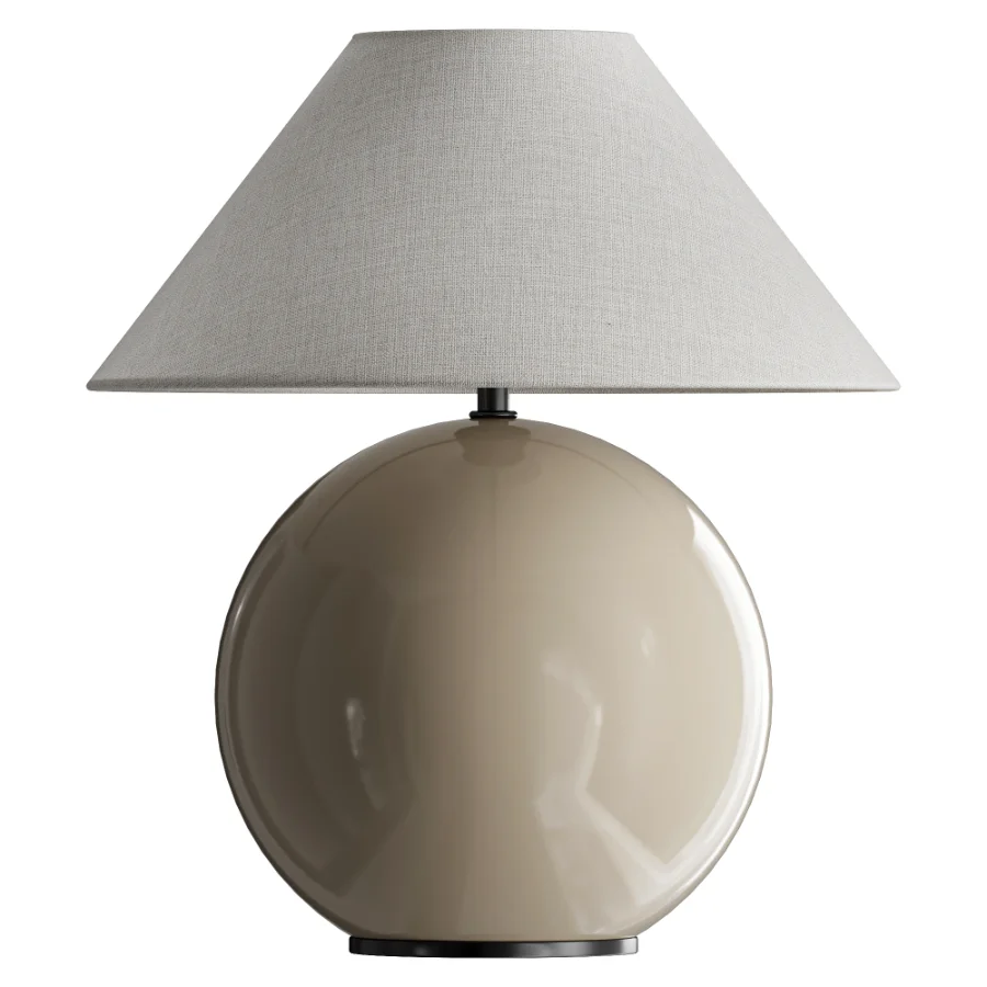 Habitat Circle Cream Ceramic Table Lamp Image 2