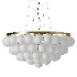 Cloudia Frosted Glass Brass Chandelier 5 Light - Thumbnail 3