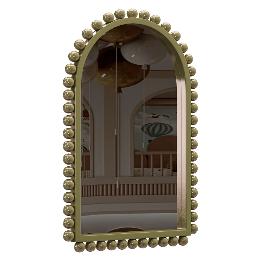 Waltham Solid Wood Arch Mirror Image 4