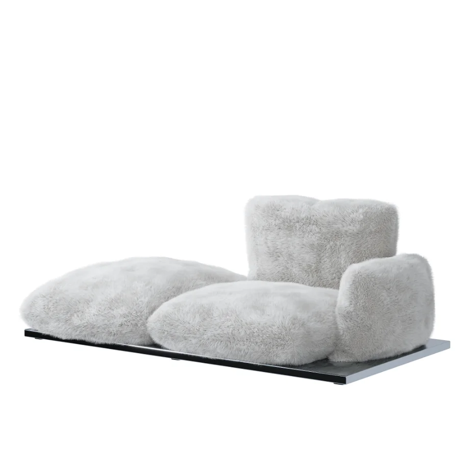 Aura armchair with a modern cushion shape Image 4