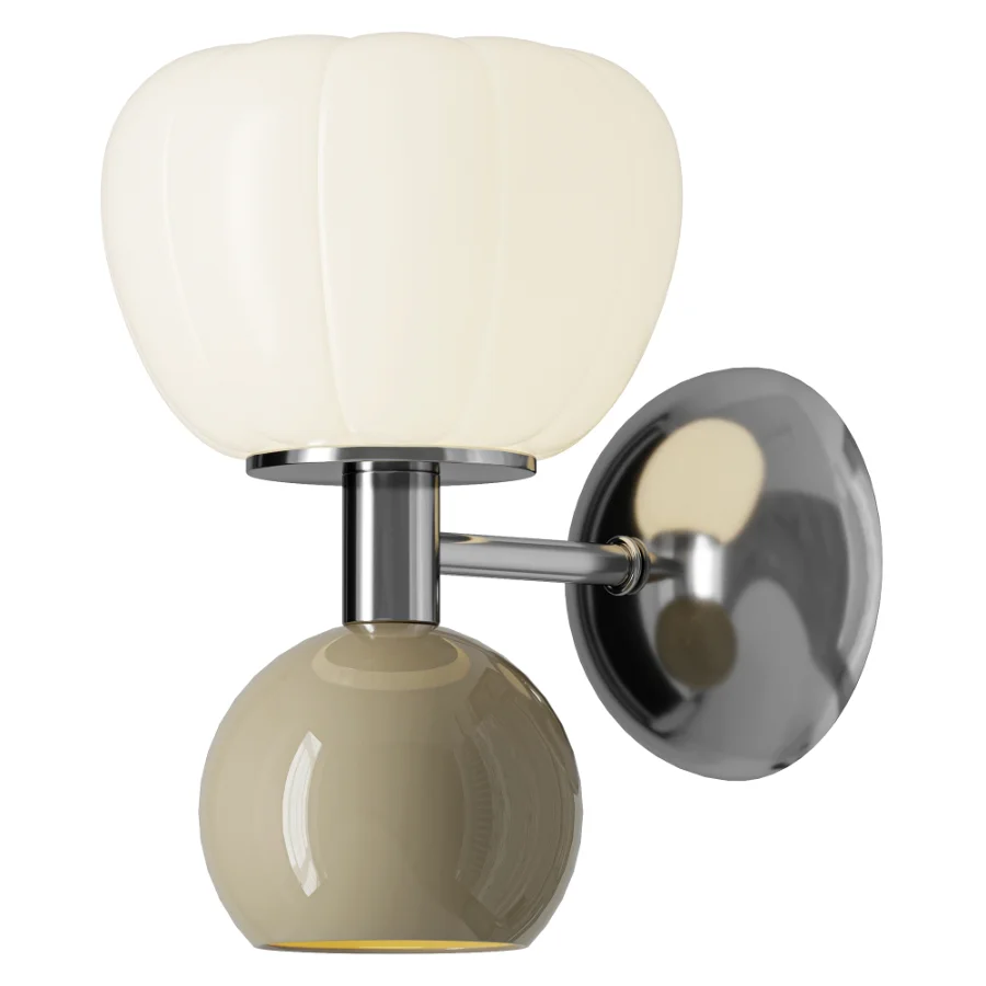 Denali Modern Minimalist Glass Metal Wall Sconce Image 3