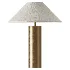 FareDecor Bleeker Aged Brass Linen Fabric Table Lamp - Thumbnail 2