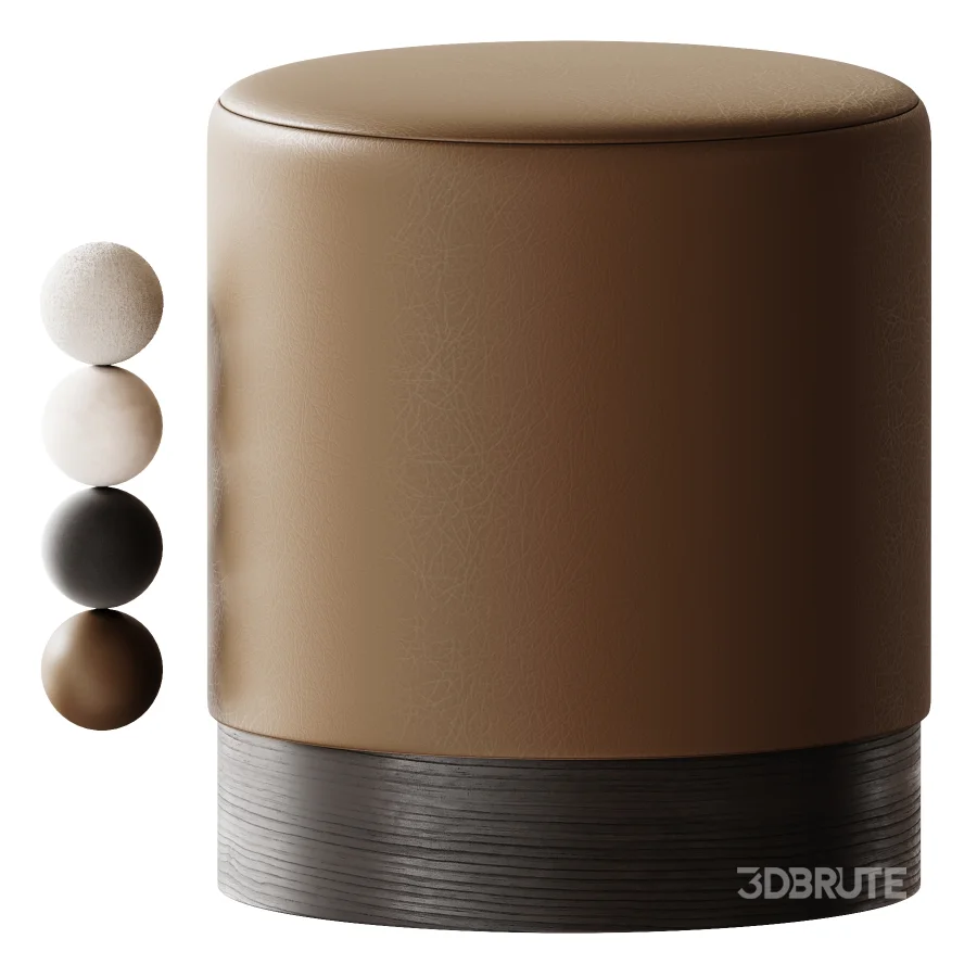 Cowhide pouf Image 2