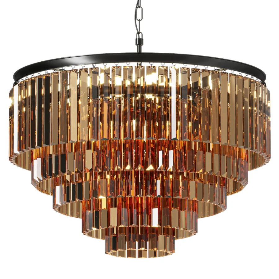 Simig Lighting Vintage Crystal Prism Chandelier Image 1