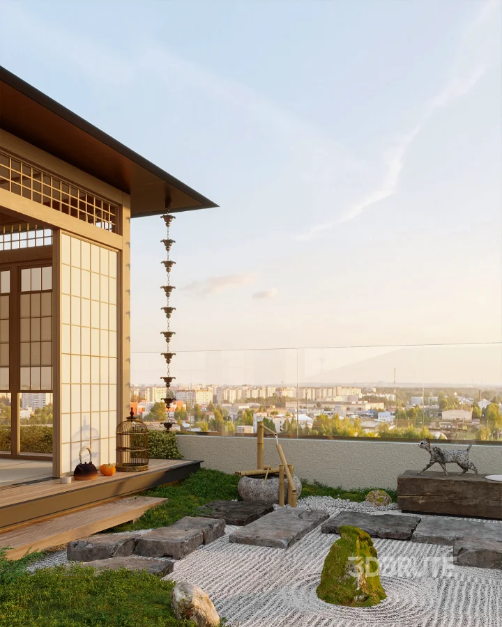 Japanese courtyard Image 2