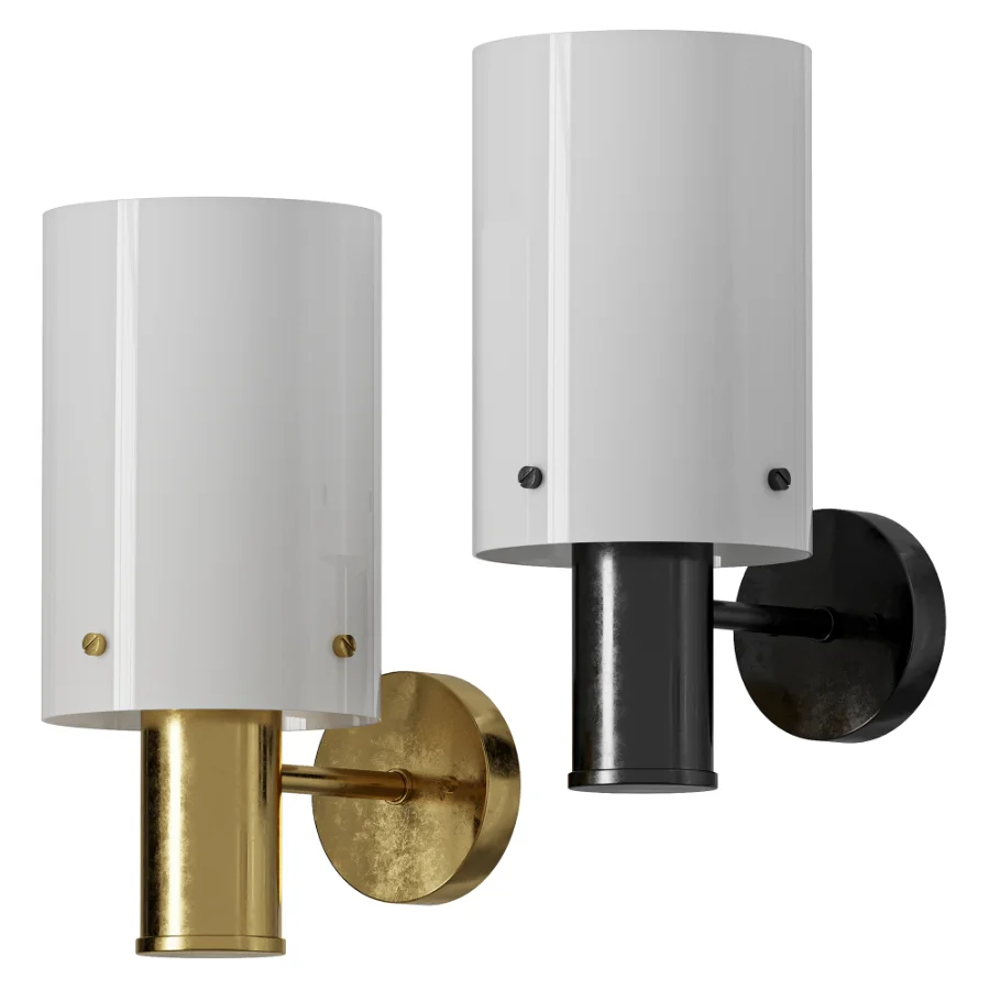 Swedish Brass Acrylic Wall Light 1960s Image 3