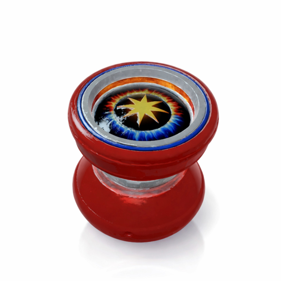 Futuristic Fire Core Yo-Yo – Metallic Red Energy Toy Image 4