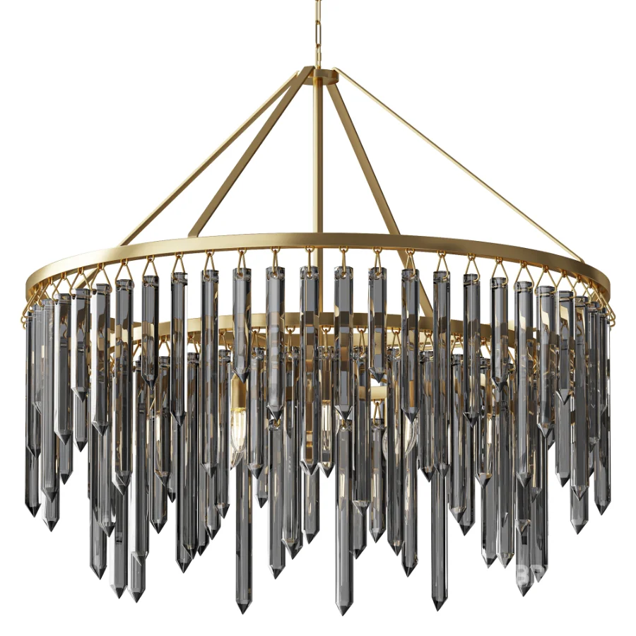 Crystorama Gemma Gold Crystal Chandelier Image 1