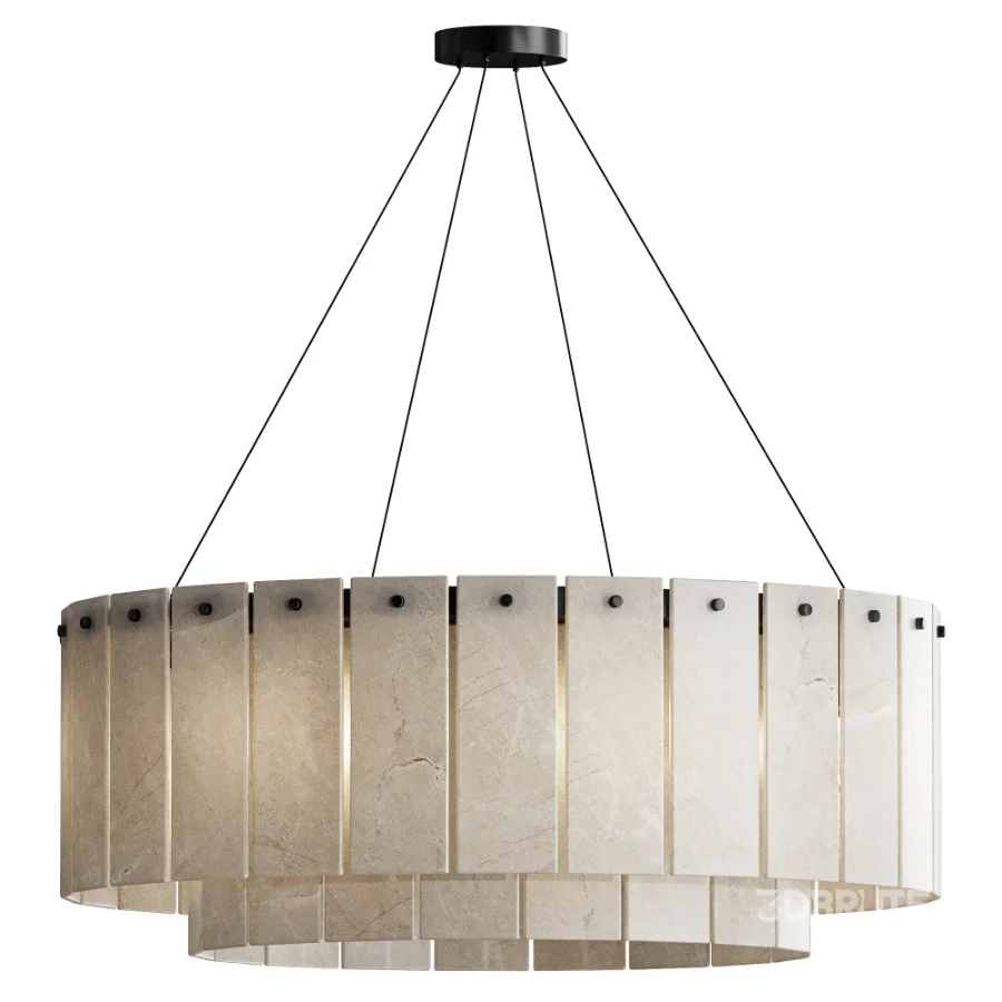Dantone Polar Circle Alabaster Brass Chandelier Image 1