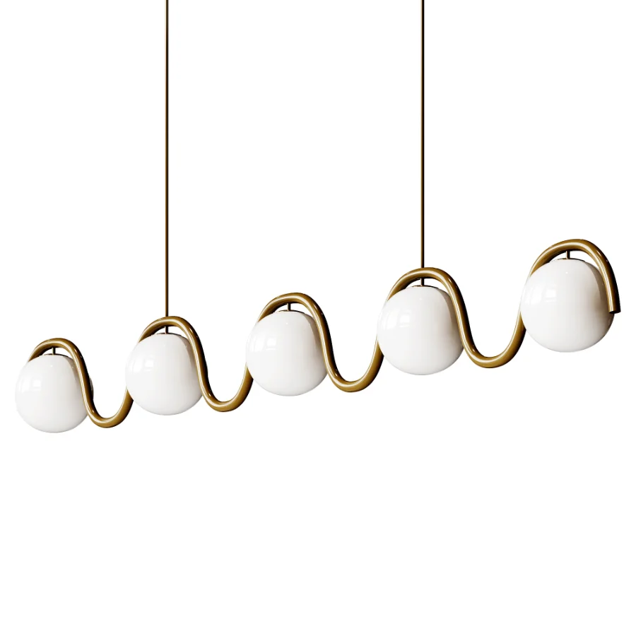 Lenox 5 Globe Linear Chandelier Image 4