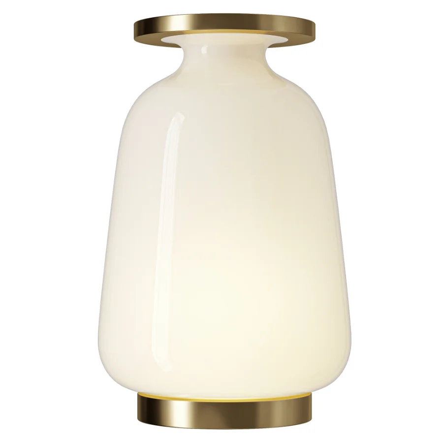 opal glass table lamp Image 1