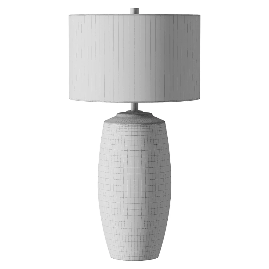 Nine Lighting Ceruna Linen Ceramic Table Lamp Image 1