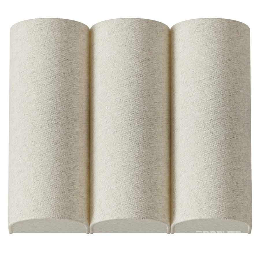 Folia scalloped natural linen wall light Image 2