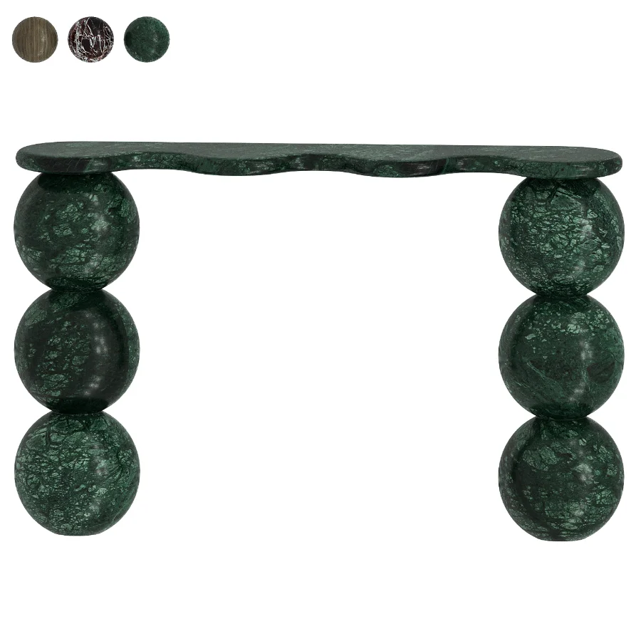 Balla Green Marble Hallway Table Image 1