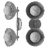 Dixon Double Brass Hemisphere Wall Sconce - Thumbnail 4