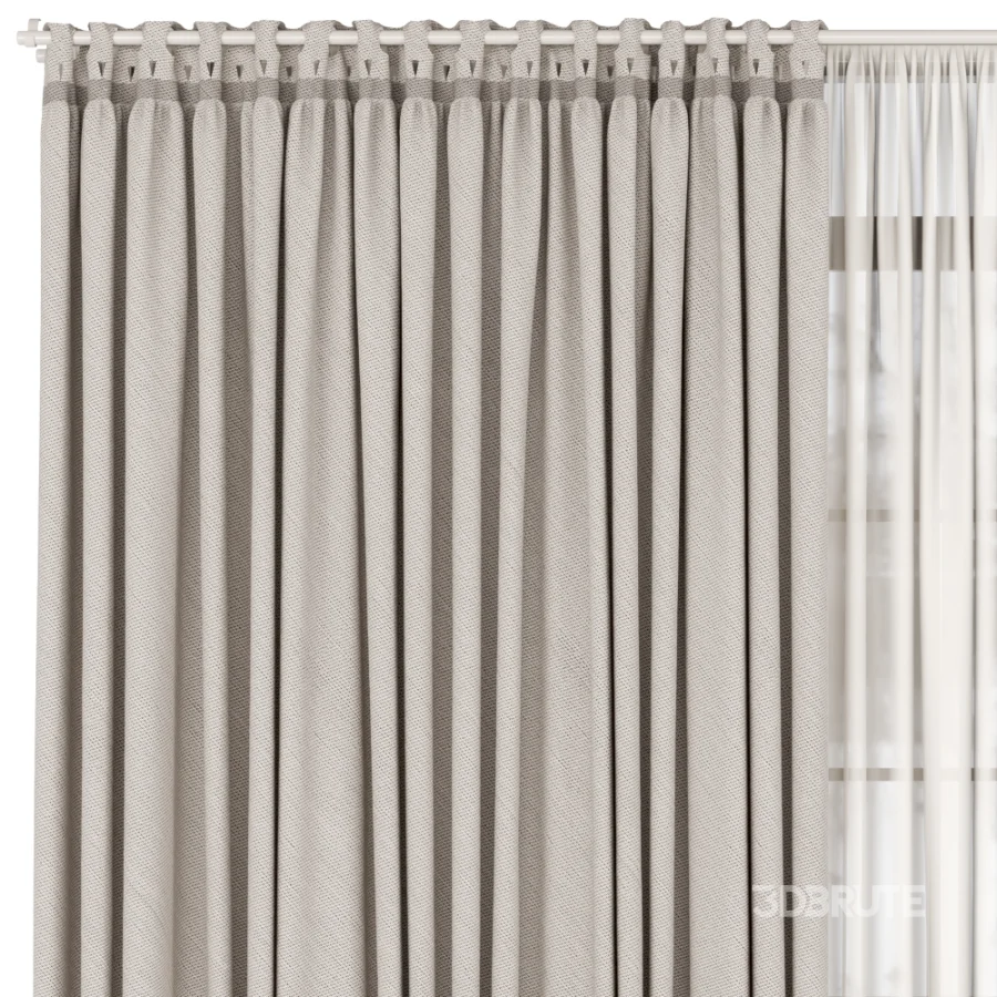 Silk and Cotton Curtain Set 117 Image 2