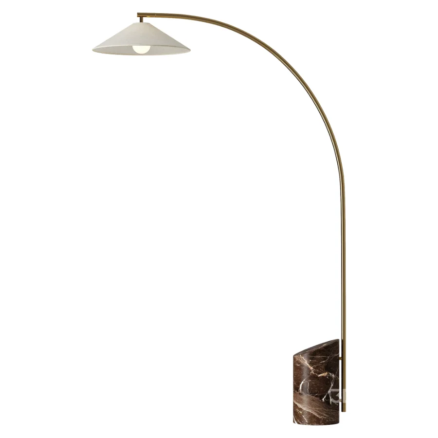 West Elm Kern Marble Floor Lamp Image 2