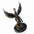 Golden Blue Phoenix Abstract Metal Sculpture - Thumbnail 4