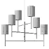 Barbara Barry Key Linen Drum Chandelier 6 Light - Thumbnail 3