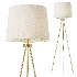Tristan Brass Tripod Floor Lamp - Thumbnail 1