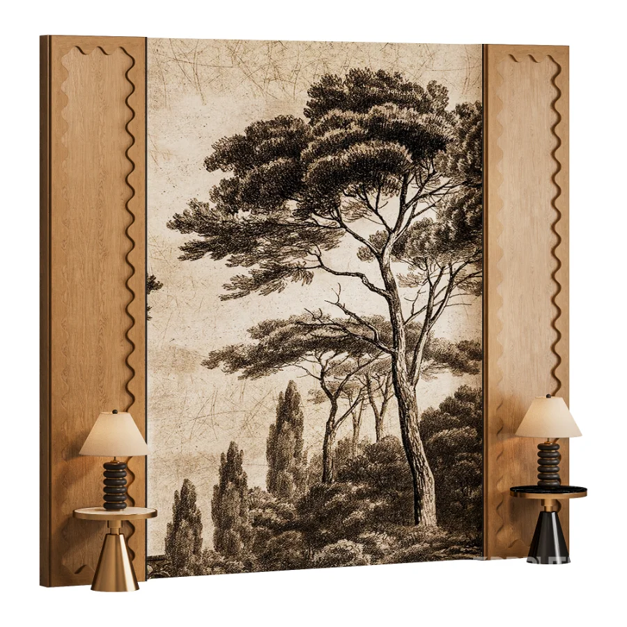 Decorative Landscape Headboard Image 1