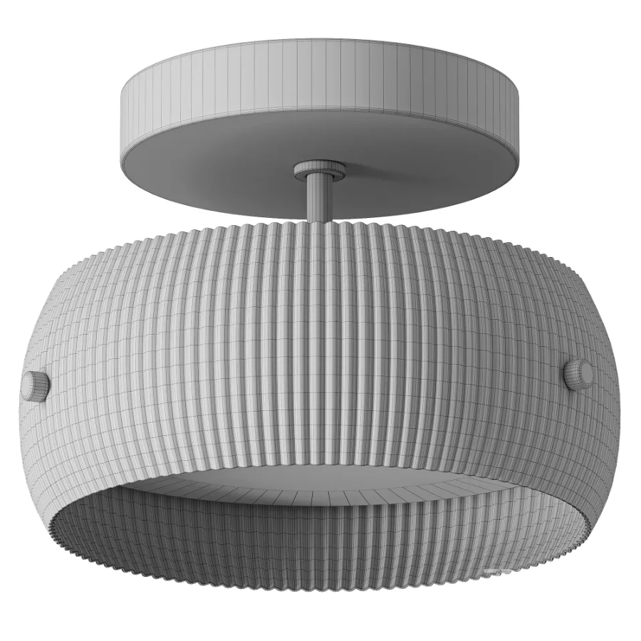 Jude Modern Ribbed Glass Dome Ceiling Light Image 2