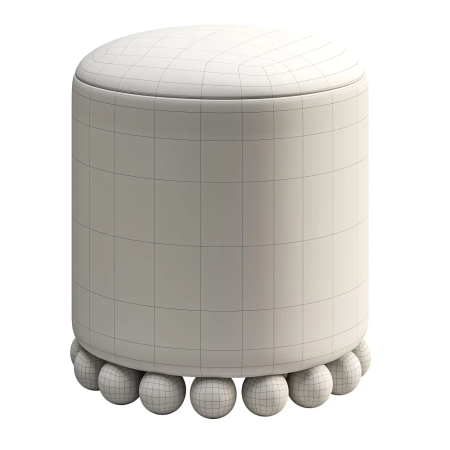 Dex Leopard Performance Jacquard Ottoman Image 1