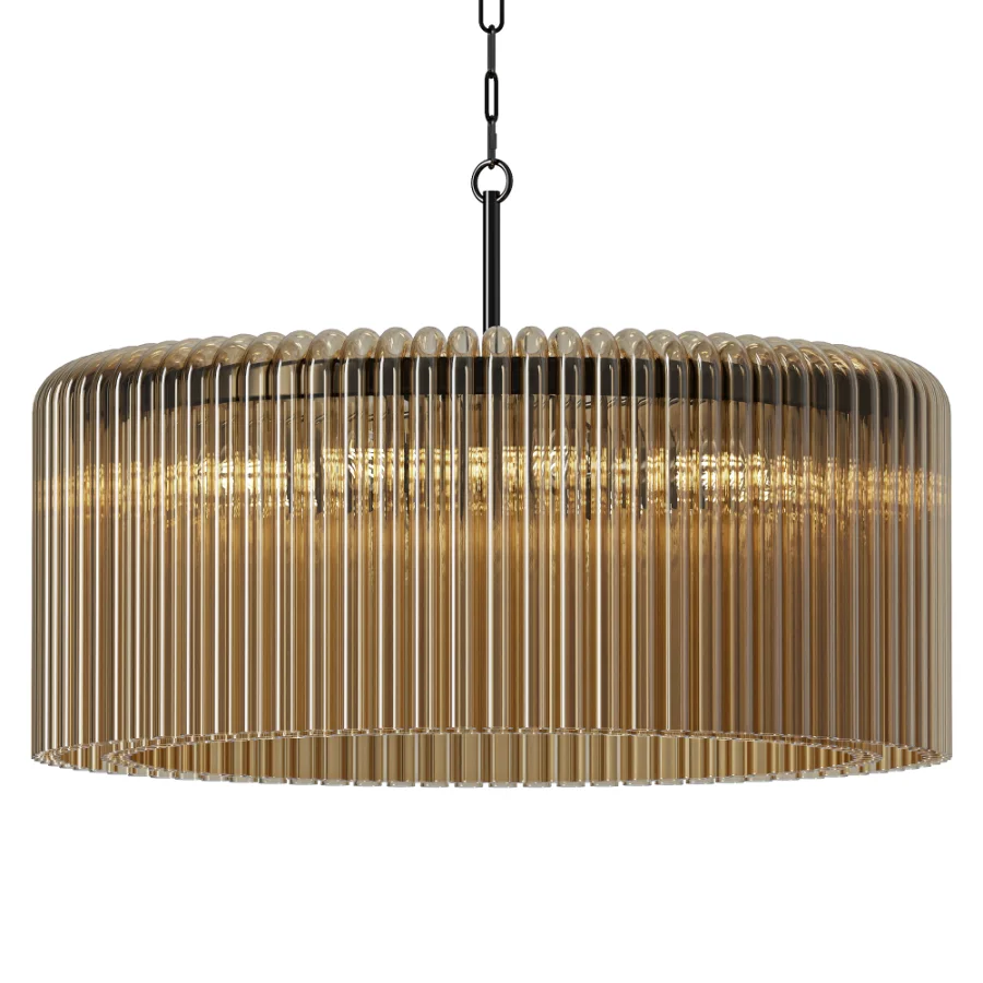 Vertical Glass Rod Pendant Chandelier Image 1