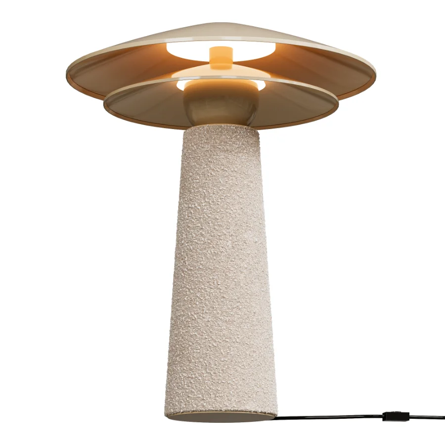 Boucle Fabric Table Lamp Image 2