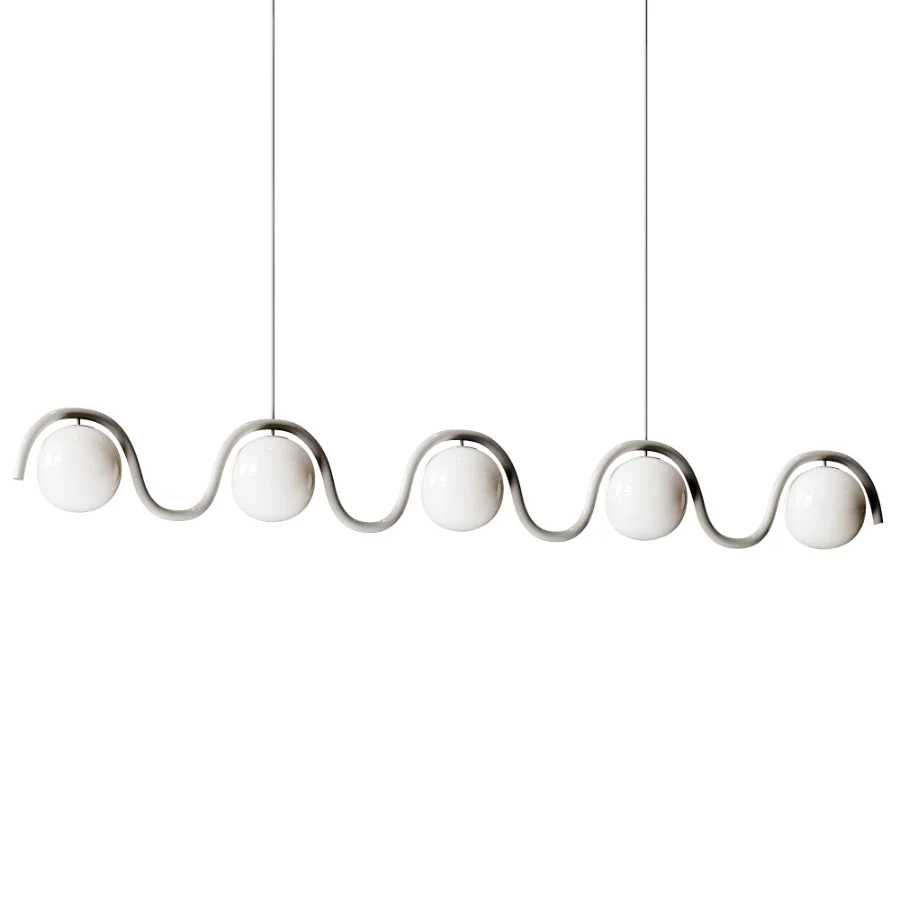 Lenox 5 Globe Linear Chandelier Image 2