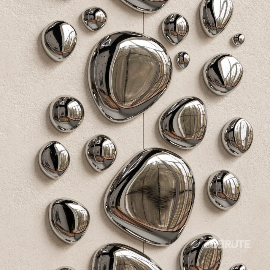 Chrome Bubble Wall Decor 11 Image 3