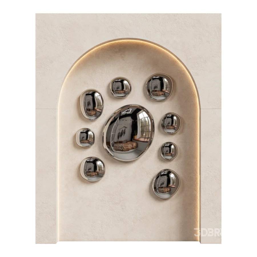 Chrome Bubble Wall Decor 23 Image 1