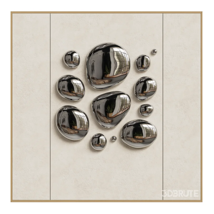 Chrome Bubble Wall Decor 17 Image 3