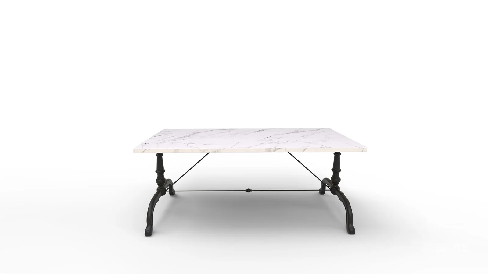 La Coupole Rectangular Iron Bistro Table Image 5